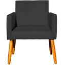 Ver imagem 4 de Kit 4 Poltrona para Sala Recepção Consultório Cadeira Nina Suede Cores Pés Palito