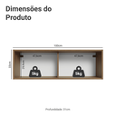 Ver imagem 2 de Armário Aéreo 100 cm 1 Porta Basculante Rustic/Cinza Lux Madesa