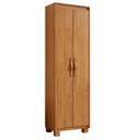 Ver imagem 2 de Sapateira Multiuso 2 Portas 5 Prateleiras com Pés 184cm Bliss Marrom Amêndoa Clean