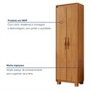 Ver mais imagens de Sapateira Multiuso 2 Portas 5 Prateleiras com Pés 184cm Bliss Marrom Amêndoa Clean