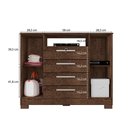 Ver imagem 2 de Cômoda 120cm 2 Portas 4 Gavetas - Ssx Multicoisas