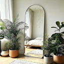 Ver imagem 5 de Espelho Base Reta com Moldura Alumínio Prata Corpo Inteiro 170x70 Cm C/ Suporte de Chão e Parede