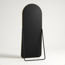 Ver imagem 2 de Espelho Base Reta com Moldura Alumínio Prata Corpo Inteiro 170x70 Cm C/ Suporte de Chão e Parede