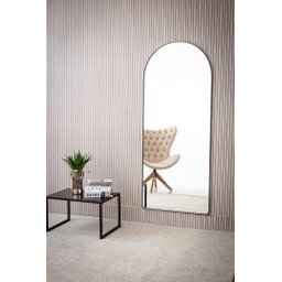 Espelho Grande Base Reta com Moldura Metal Corpo Inteiro 170 X 70 Cm Industrial - 2