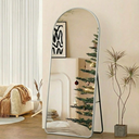 Ver imagem 2 de Espelho Base Reta com Moldura Alumínio Prata Corpo Inteiro 170x70 Cm C/ Suporte de Chão e Parede