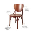 Ver imagem 3 de Kit 2 Cadeira de Madeira Curvada Clássica Eduarda Pinhão