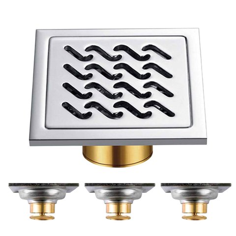 Ralo Inox 10x10 Lavabo Kit 3 Uni Anti Odor Anti Inseto Higienico Banheiro Casa Varanda Casa Quintal 