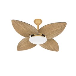 Ventilador Teto Dourado 4 Pás Madeira Winds Sala Ventax 110v - 1