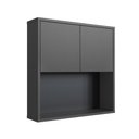Ver imagem 3 de Gabinete Banheiro Suspenso 2 Portas 60cm Budapest Grafite- Art In Móveis