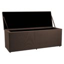 Ver imagem 4 de Calçadeira Recamier Baú Casal 1,40m Madrid Suede Marrom - Pallazio