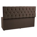 Ver imagem 3 de Calçadeira Recamier Baú Casal 1,40m Madrid Suede Marrom - Pallazio