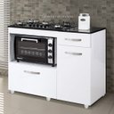 Ver imagem 1 de Balcão para Cooktop 2 Portas 1 Gaveta Violeta Kaiki Móveis