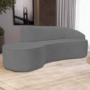 Ver imagem 2 de Sofá Living 2 Lugares 180cm Braço Direito Mozart D06 Linho Cinza Escuro - Mpozenato