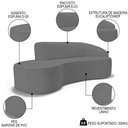 Ver imagem 3 de Sofá Living 2 Lugares 180cm Braço Direito Mozart D06 Linho Cinza Escuro - Mpozenato