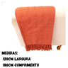 Manta para Sofá Terracota Tela Mineira 120x180cm Decorativa - 5