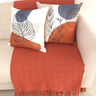 Manta para Sofá Terracota Tela Mineira 120x180cm Decorativa - 4