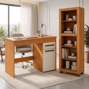 Ver imagem 1 de Kit Escritório Grécia com Escrivaninha 100% MDF e Estante Livreiro Espresso Móveis
