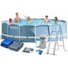 Piscina Intex 14614 Litros PRISM Capa Forro Escada Bomba Filtro 110v - 1
