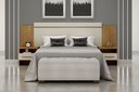 Ver imagem 1 de Cabeceira Cama Box Casal Royal com 2 Mesa de Cabeceira Nh Rei de Casa Cumaru/Fendi