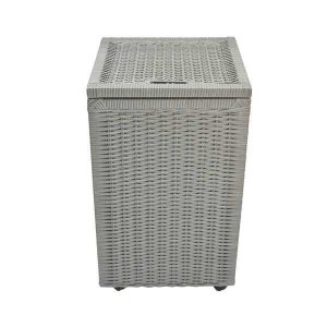 Cesto de Roupa 35X35X57cm com Rodas Grafite