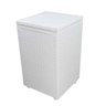 Cesto de Roupa Em Fita Fibra Sintética 35X35X57cm com Rodas Branco - 1
