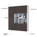 Ver imagem 5 de Armário Alto com Nichos e 05 Portas 161,5x135x42cm Wlan135 com Terracota