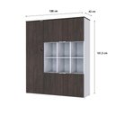 Ver imagem 6 de Armário Alto com Nichos e 05 Portas 161,5x135x42cm Wlan135 com Terracota