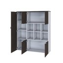 Ver imagem 3 de Armário Alto com Nichos e 05 Portas 161,5x135x42cm Wlan135 com Terracota