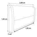 Ver imagem 5 de Cabeceira Liz Luxo Moderna Boucle para Cama Box King 1.95 Bege