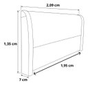 Ver imagem 5 de Cabeceira Liz Luxo Moderna Boucle para Cama Box King 1.95 Bege