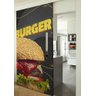 Adesivo Para Porta Lanche Burguer Fundo Preto- 63X210Cm - 2
