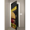 Ver imagem 3 de Adesivo Para Porta Lanche Burguer Fundo Preto- 63X210Cm