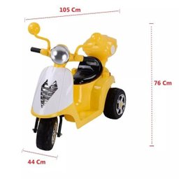 Mini Moto SCOOTER Elétrica Infantil Sunny Amarela 6v Brink - 2 Mini Moto SCOOTER Elétrica Infantil Sunny Amarela 6v Brink - 2