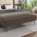 Ver imagem 6 de Puff Recamier Decorativo com Pés Industrial 140cm Novara P05 Veludo Marrom - Lyam Decor