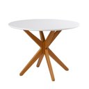 Ver imagem 1 de Mesa de Jantar Yara Redonda Tampo Laqueado com Vidro 90cm:off White