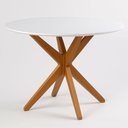 Ver imagem 2 de Mesa de Jantar Yara Redonda Tampo Laqueado com Vidro 90cm:off White