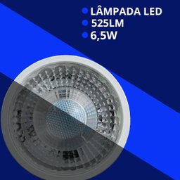 Lâmpada Led Dicroica Mr16 6,5w 6500k Gu10 Bivolt - 3