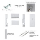 Ver imagem 3 de Guarda Roupa Dormitório Modulado Alpes Casal 1,58 m Queen - Roupeiro Luciane M02:Branco