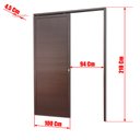 Ver imagem 4 de Porta de Correr Suspensa Lambril Dir L.25 Marrom Corten 210x100 Brimak