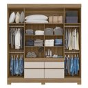 Ver imagem 5 de Cômoda Flora e Guarda Roupa Casal Bilbao Amêndola Off White - Demóbile
