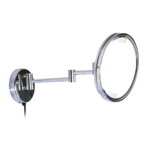 Espelho de Aumento 3x com Iluminação de Led Integrada de Parede com Braço Articulado Bivolt