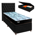 Ver imagem 1 de Kit Cabeceira + Cama Box Bau + Colchão Solteiro Molas Ensacadas Life Gold Paropas