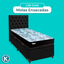 Ver imagem 4 de Kit Cabeceira + Cama Box Bau + Colchão Solteiro Molas Ensacadas Life Gold Paropas