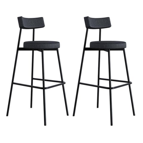 Banqueta Alta Stout Ae: 100 / Aa: 75cm C/02 Un. Bqst7510.2 Grafite Corriente Grafite Corriente