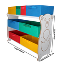 Ver imagem 6 de Organizador de Brinquedos Colorido Tematizado Ursinho