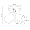 Luminária de Teto Spot Sobrepor Direcionável Fokus 2 Lâmpadas E27 Moderno Bivolt:Branco/110/220V - 4
