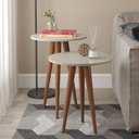 Ver imagem 5 de Conjunto 2 Mesas Apoio e Lateral Slim Patrimar Off White