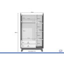 Ver imagem 3 de Guarda Roupa 3 Portas e 2 Gv T401 Kappesberg Verde