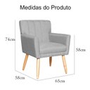 Ver imagem 7 de Kit 02 Poltrona Cecília em Linho Escritório Recepção