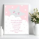 Ver imagem 2 de Quadro Infantil Santo Anjo - Estrelinha Cinza 24x18cm:moldura Branca